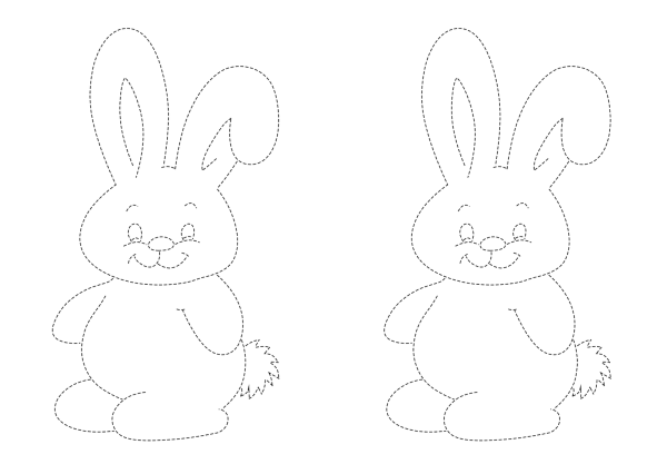 Трафарет зайца для аппликации
