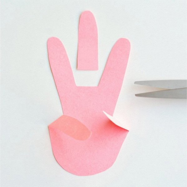 Поделка заяц из бумаги для дошкольников