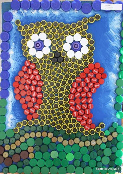 Мозаика из крышек