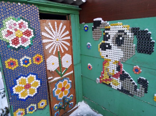 Мозаика из крышек