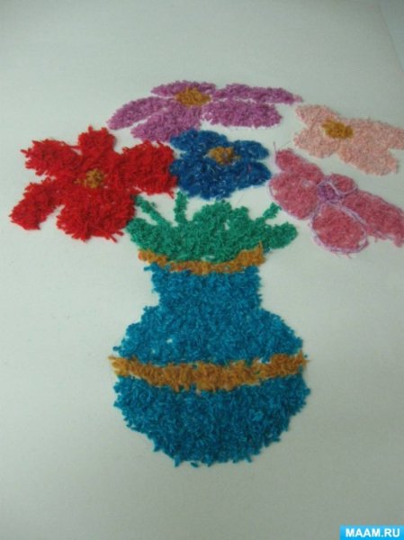 Аппликация из ниток