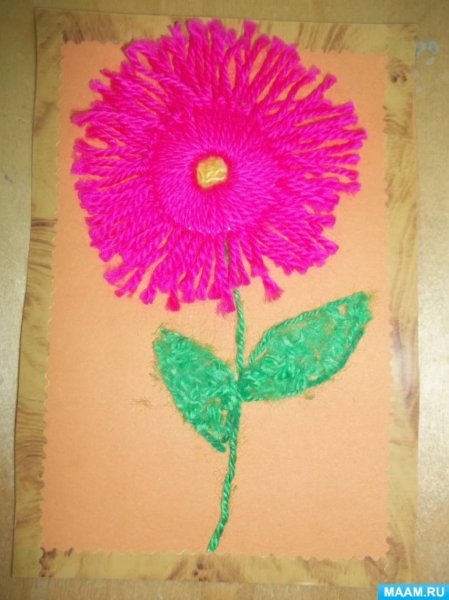 Аппликация из ниток