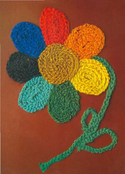 Аппликации из пряжи для детей