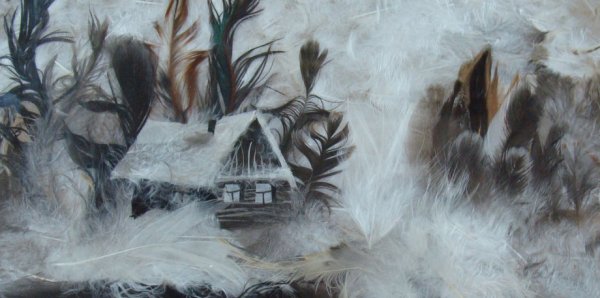 Поделка из пуха и перьев