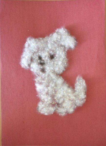 Аппликация из пуха