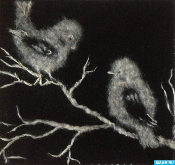 Панно из тополиного пуха