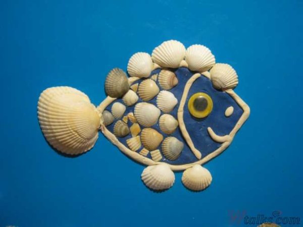 Пластилин и ракушки