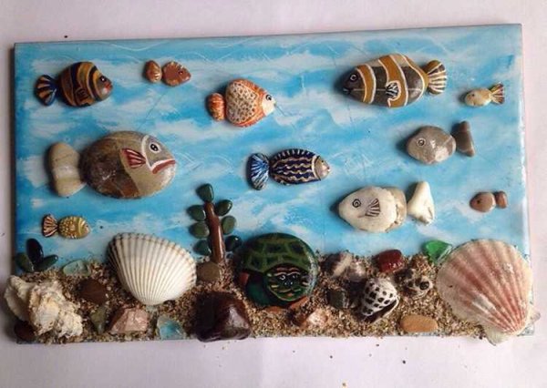 Рыбка из ракушек