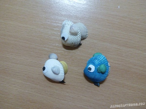 Поделки из ракушек рыбки