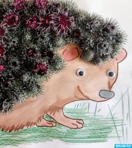 Ежик из репейника