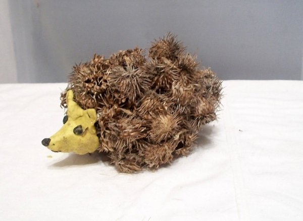 Ёжик поделка из природного материала