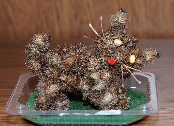 Осенние поделки из репейника