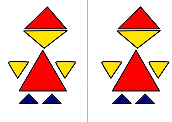 Аппликация из треугольников