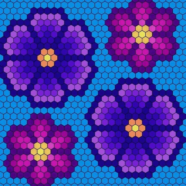 Пэчворк шестиугольники