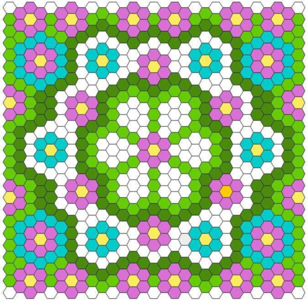 Узоры из шестиугольников Бабушкин сад