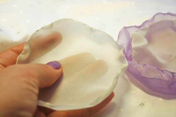 Обработка шифона для цветов из ткани