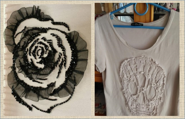 Аппликация из шифона