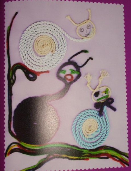 Аппликация нитками