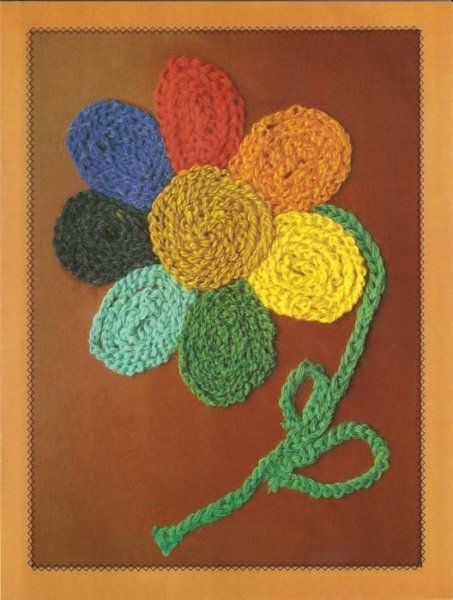 Аппликации из ниток для вязания