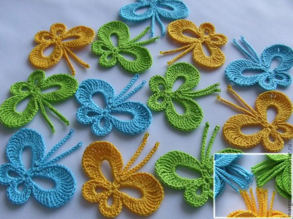 Вязаные цветы