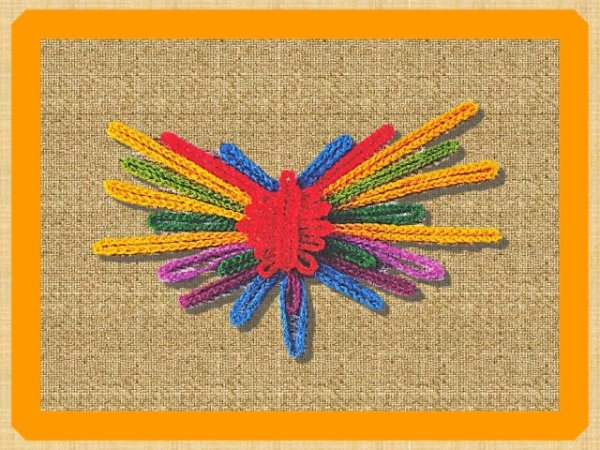 Аппликации из ниток для вязания