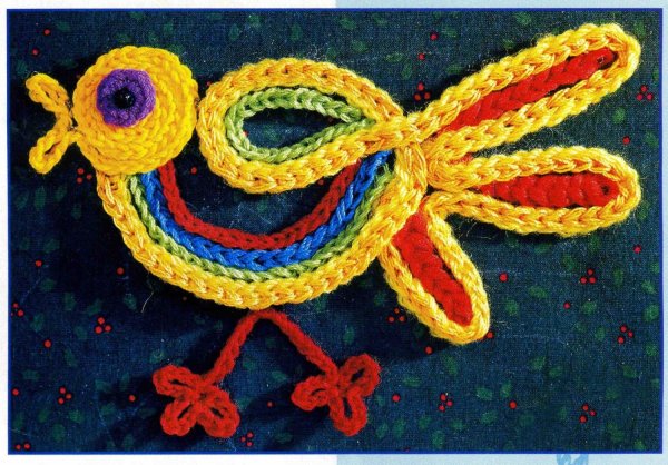 Аппликация из Цепочки воздушных петель