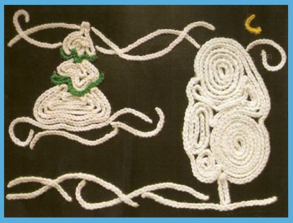 Аппликация из воздушных петель