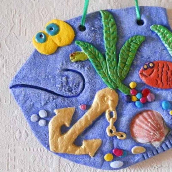 Рыбка из соленого теста