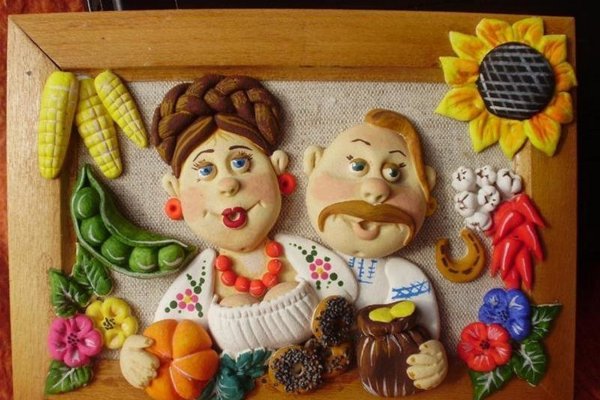 Композиция из соленого теста