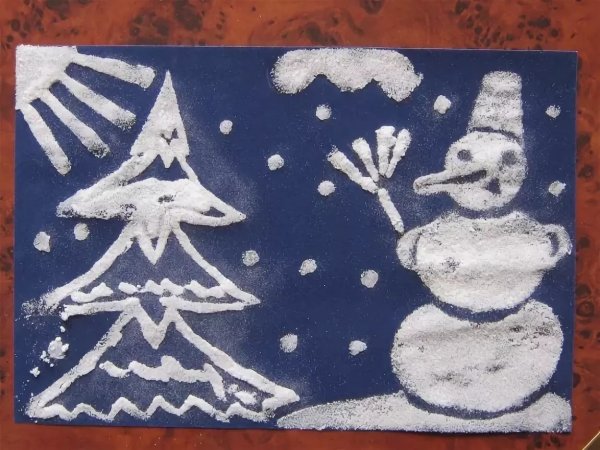 Рисование солью