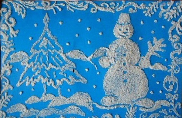 Аппликация зимняя фантазия