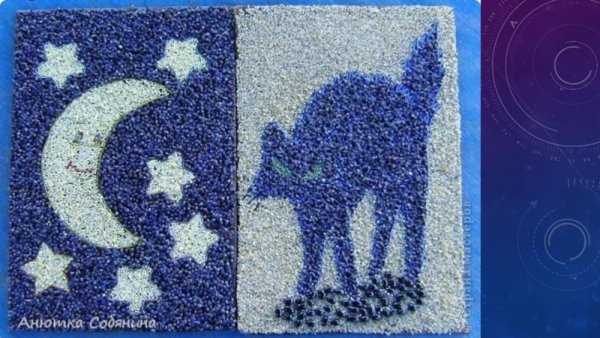 Рисование крупой для детей