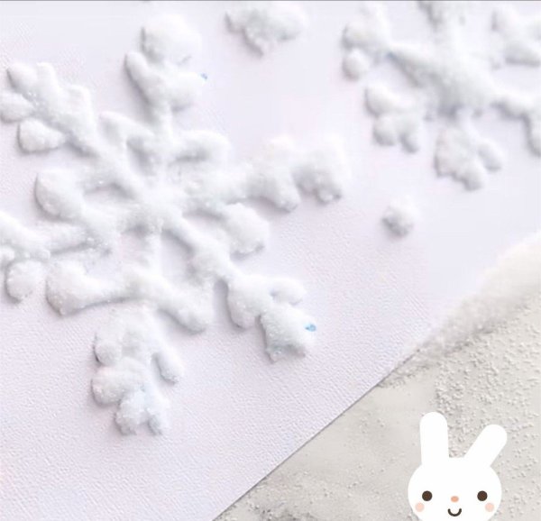 Рисование солью и акварельными красками снежинки