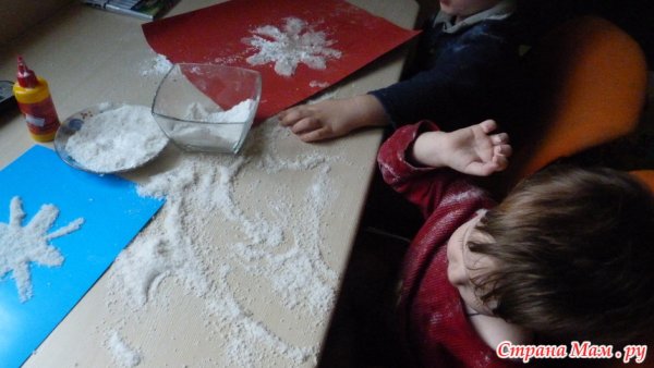 Снежинка клей ПВА И соль