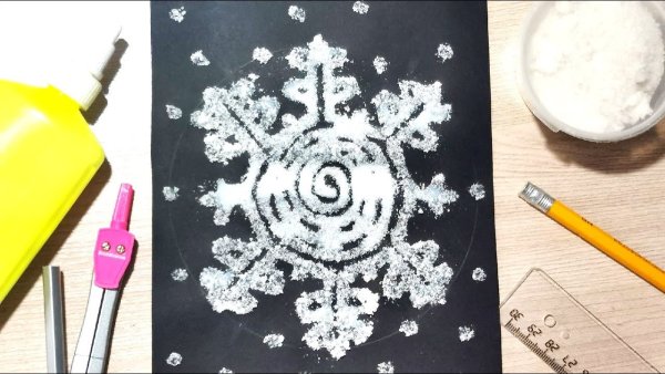 Снежинка солью