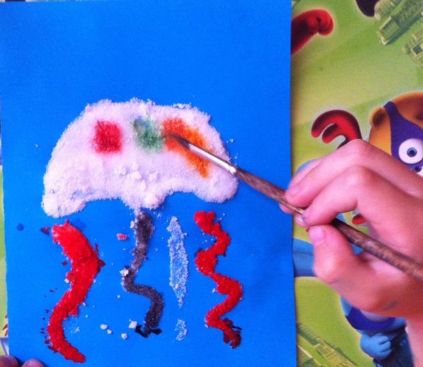 Нетрадиционное рисование солью