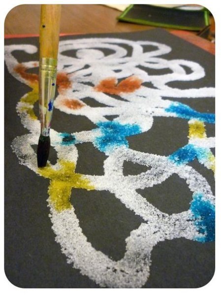 Рисование солью