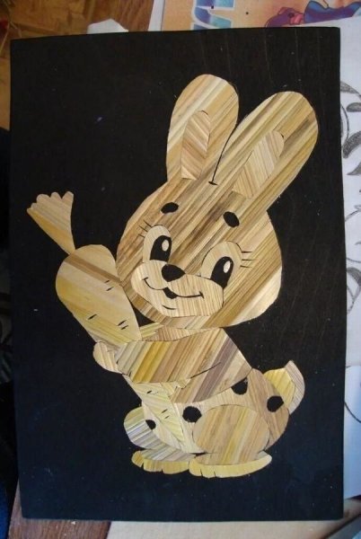 Аппликация из соломы