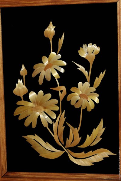 Аппликация из соломки