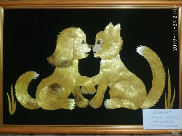 Аппликация из соломы