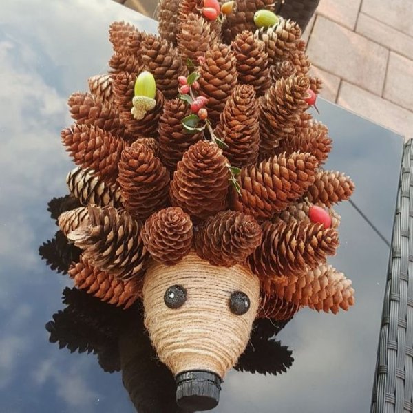 Осенние поделки из шишек