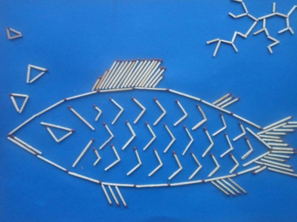 Панно из спичек для детей