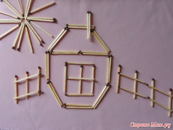 Панно из спичек для детей