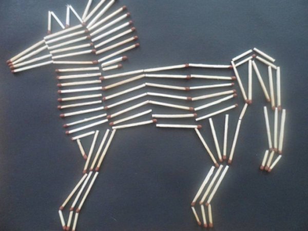 Аппликация из спичек