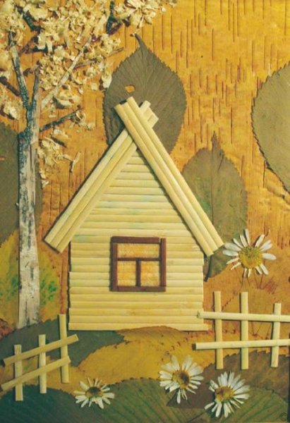 Осеннее панно домик