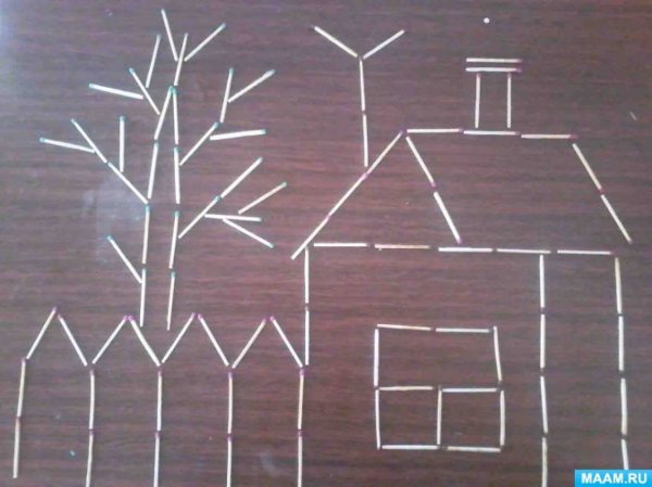 Аппликация из спичек