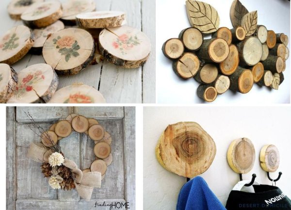 Из спилов дерева