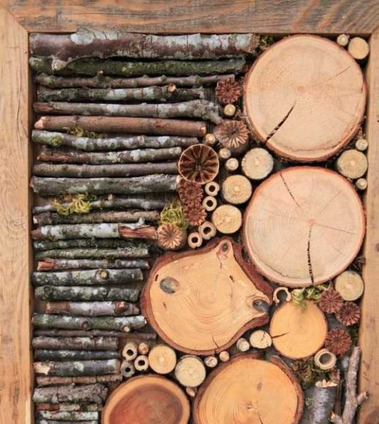 Панно из деревянных спилов