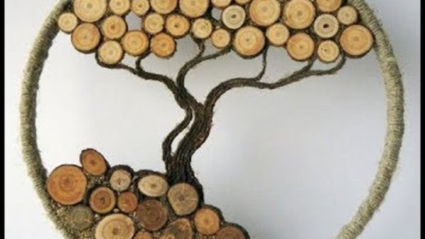 Изделия из срезов дерева