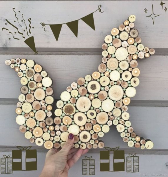 Поделки из срезов дерева